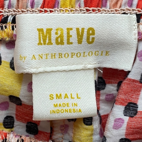 Anthropologie Maeve Multi-color Print Wide Leg Pants Size Small - Picture 7 of 13